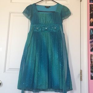 Blue Sparkly Beaded Dress
